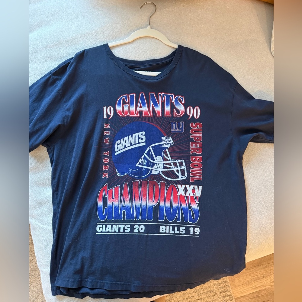 NY Giants New York NFL Team Apparel Navy Shirt